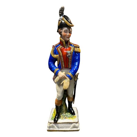 Naples Capodimonte Italy Antique 1842 Napoleonic General Porcelain 9" Figurine - Picture 1 of 9